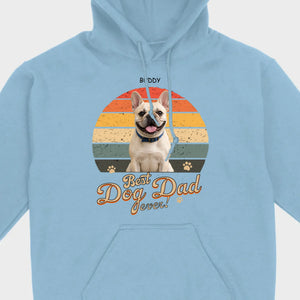 Frenchie Best Dog Dad Ever T-Shirt – Custom Name Retro Graphic Tee