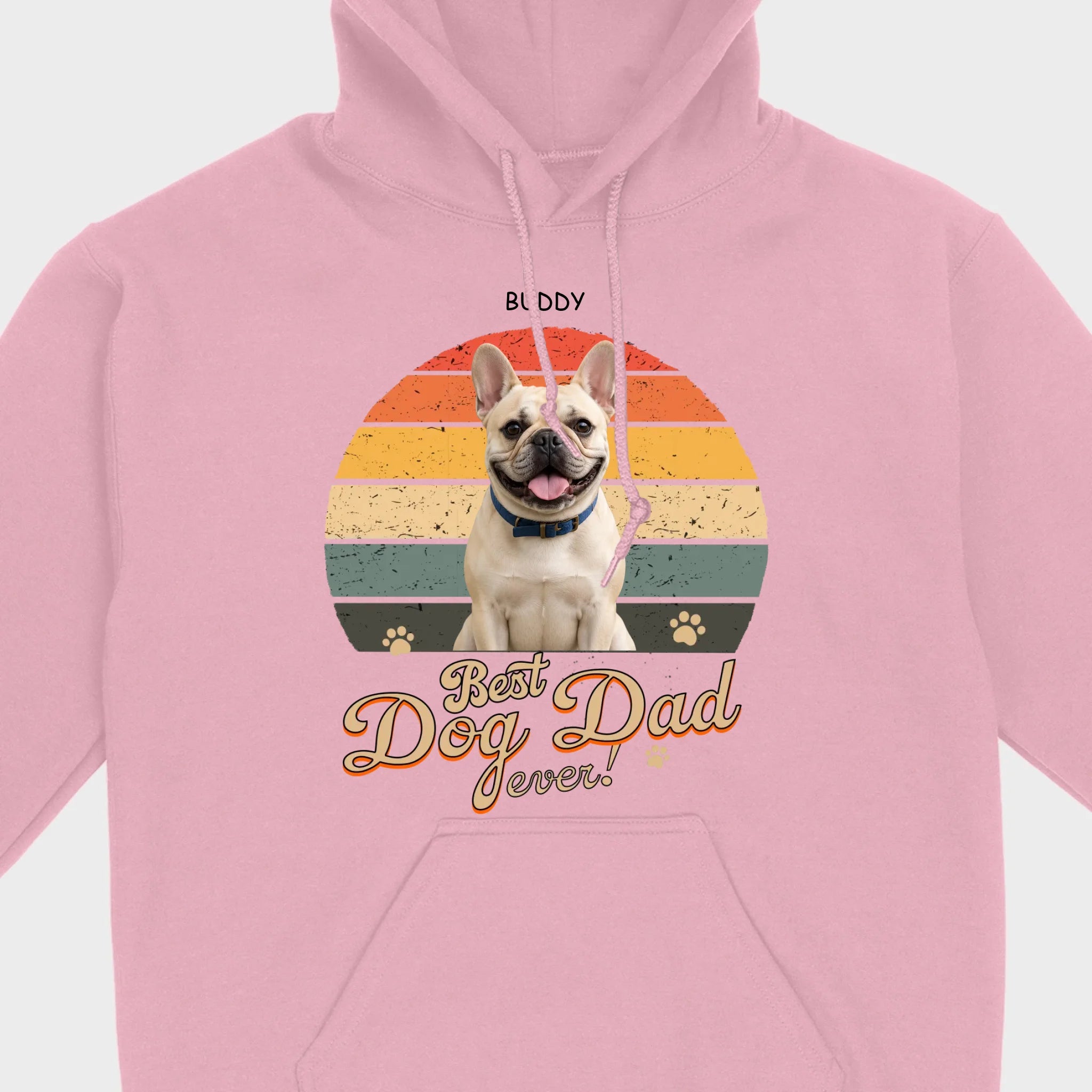 Frenchie Best Dog Dad Ever T-Shirt – Custom Name Retro Graphic Tee