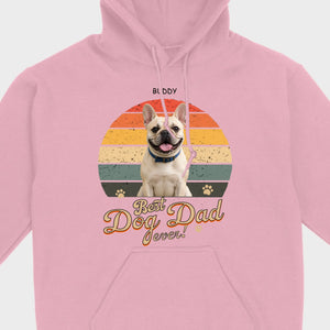 Frenchie Best Dog Dad Ever T-Shirt – Custom Name Retro Graphic Tee