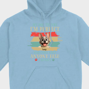 Personalized Hoodie with French Bulldog – My Dogs Think I'm Perfect Gift