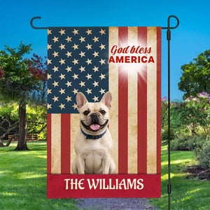 Custom Garden Flag With Frenchie – God Bless America Vintage For Family