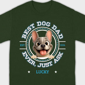 Bespoke French Bulldog Basic Tee – Custom Name Best Dog Dad Ever