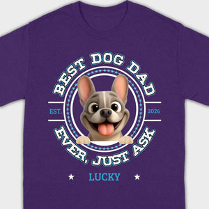 Bespoke French Bulldog Basic Tee – Custom Name Best Dog Dad Ever
