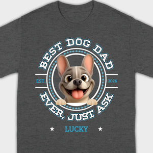 Bespoke French Bulldog Basic Tee – Custom Name Best Dog Dad Ever