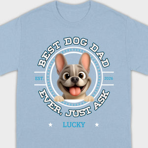 Bespoke French Bulldog Basic Tee – Custom Name Best Dog Dad Ever
