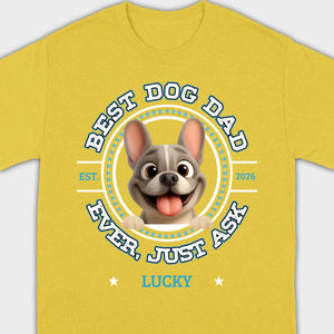 Bespoke French Bulldog Basic Tee – Custom Name Best Dog Dad Ever