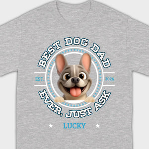 Bespoke French Bulldog Basic Tee – Custom Name Best Dog Dad Ever