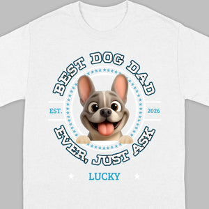 Bespoke French Bulldog Basic Tee – Custom Name Best Dog Dad Ever
