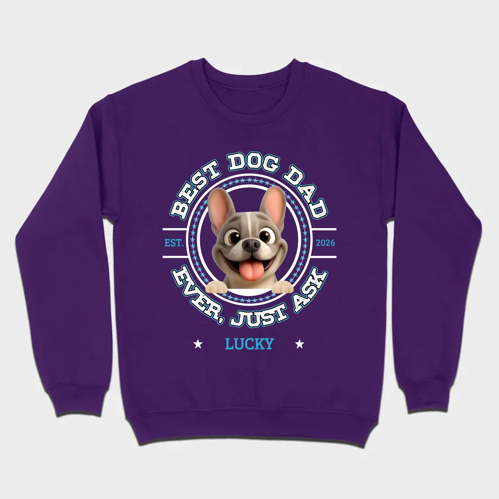 Bespoke French Bulldog Basic Tee – Custom Name Best Dog Dad Ever