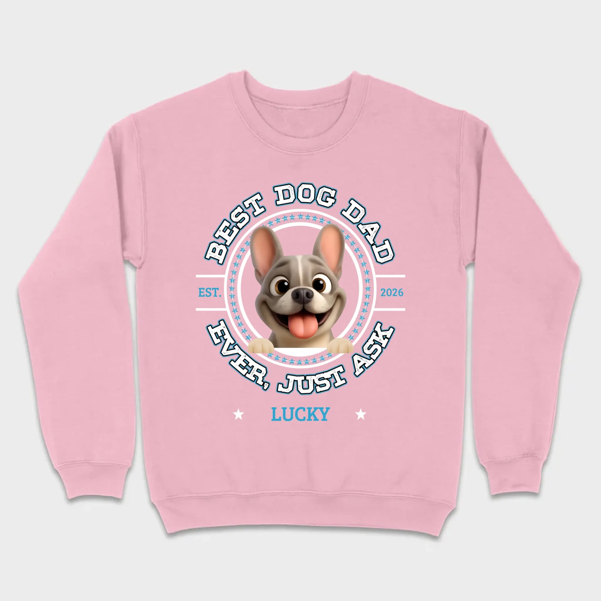Bespoke French Bulldog Basic Tee – Custom Name Best Dog Dad Ever