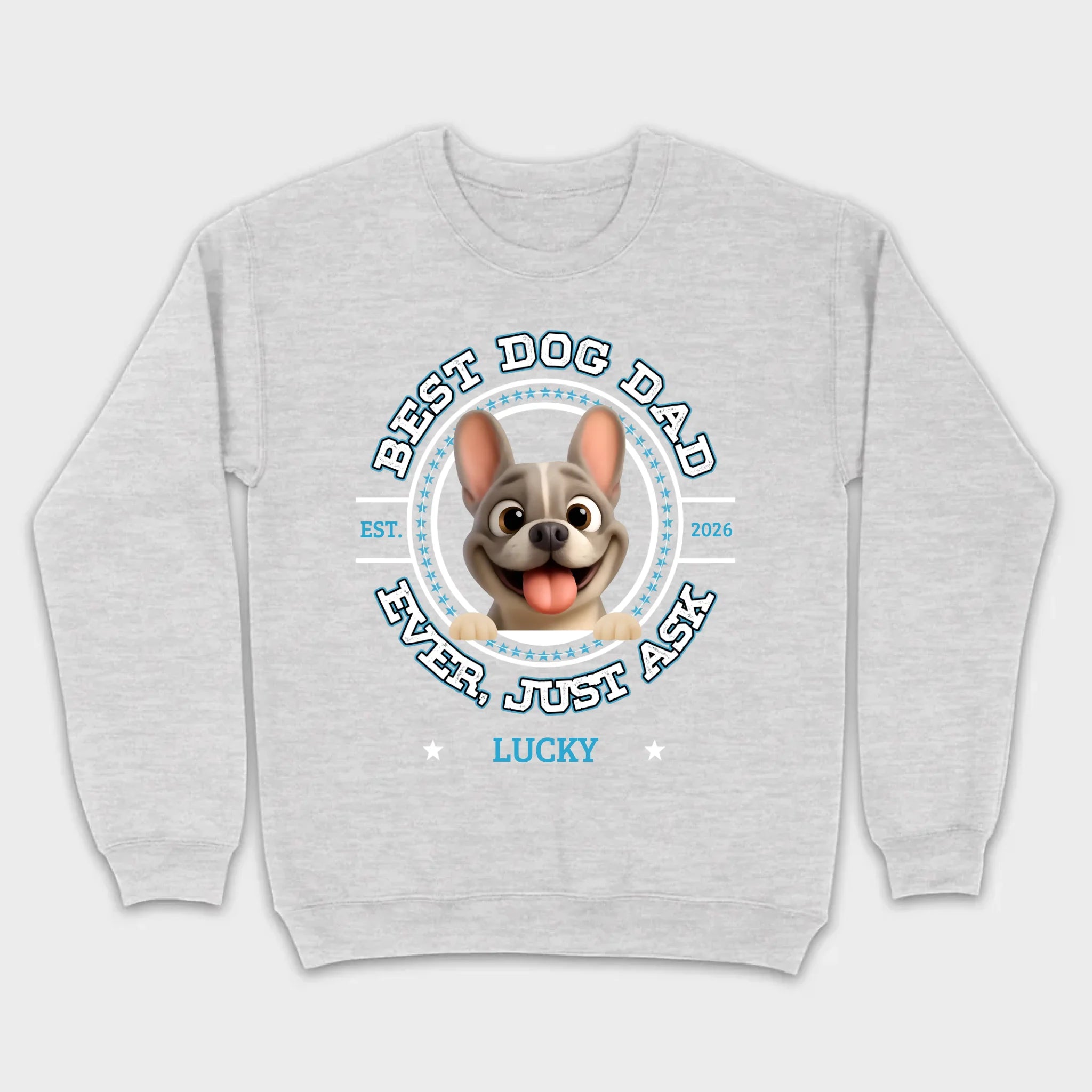 Bespoke French Bulldog Basic Tee – Custom Name Best Dog Dad Ever