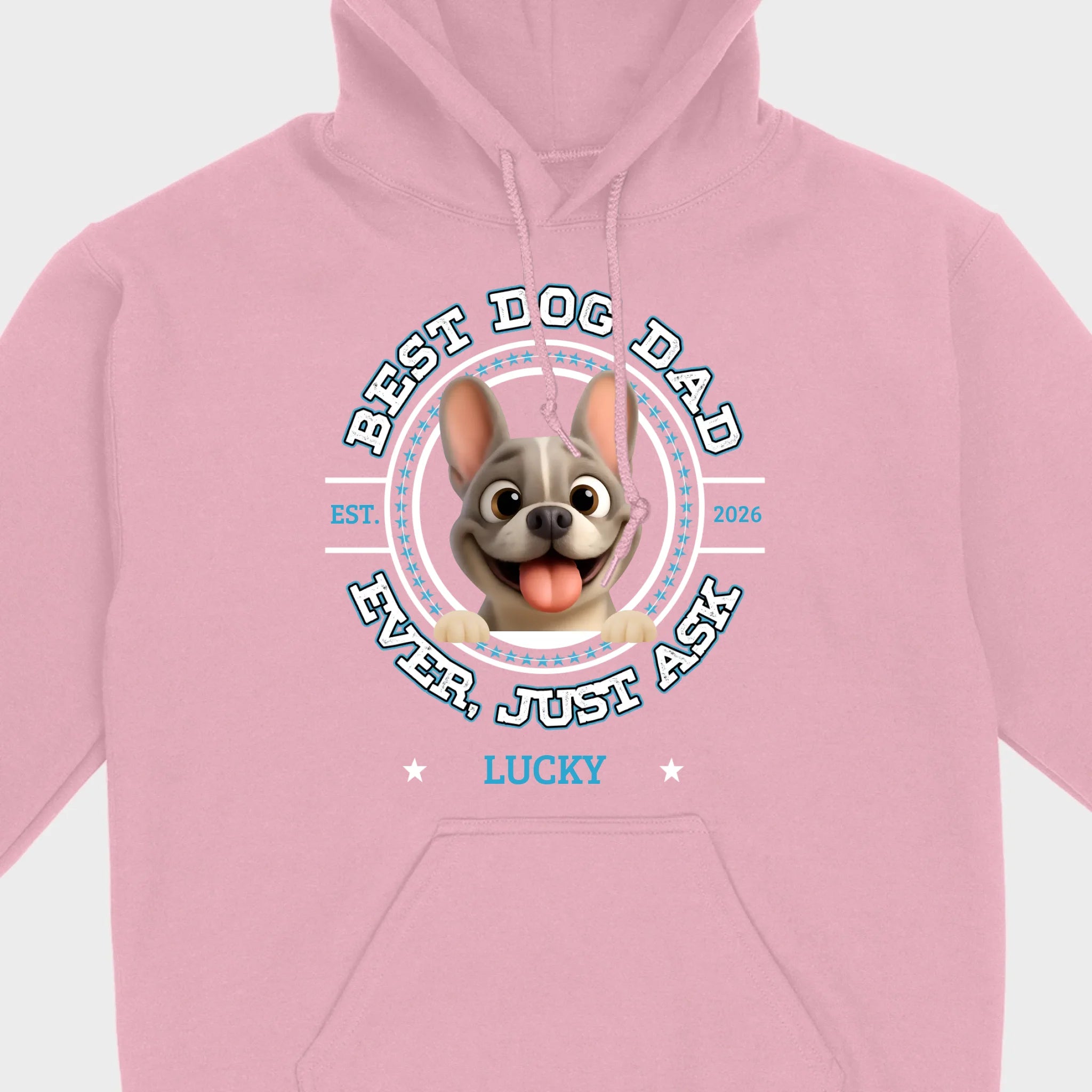 Bespoke French Bulldog Basic Tee – Custom Name Best Dog Dad Ever