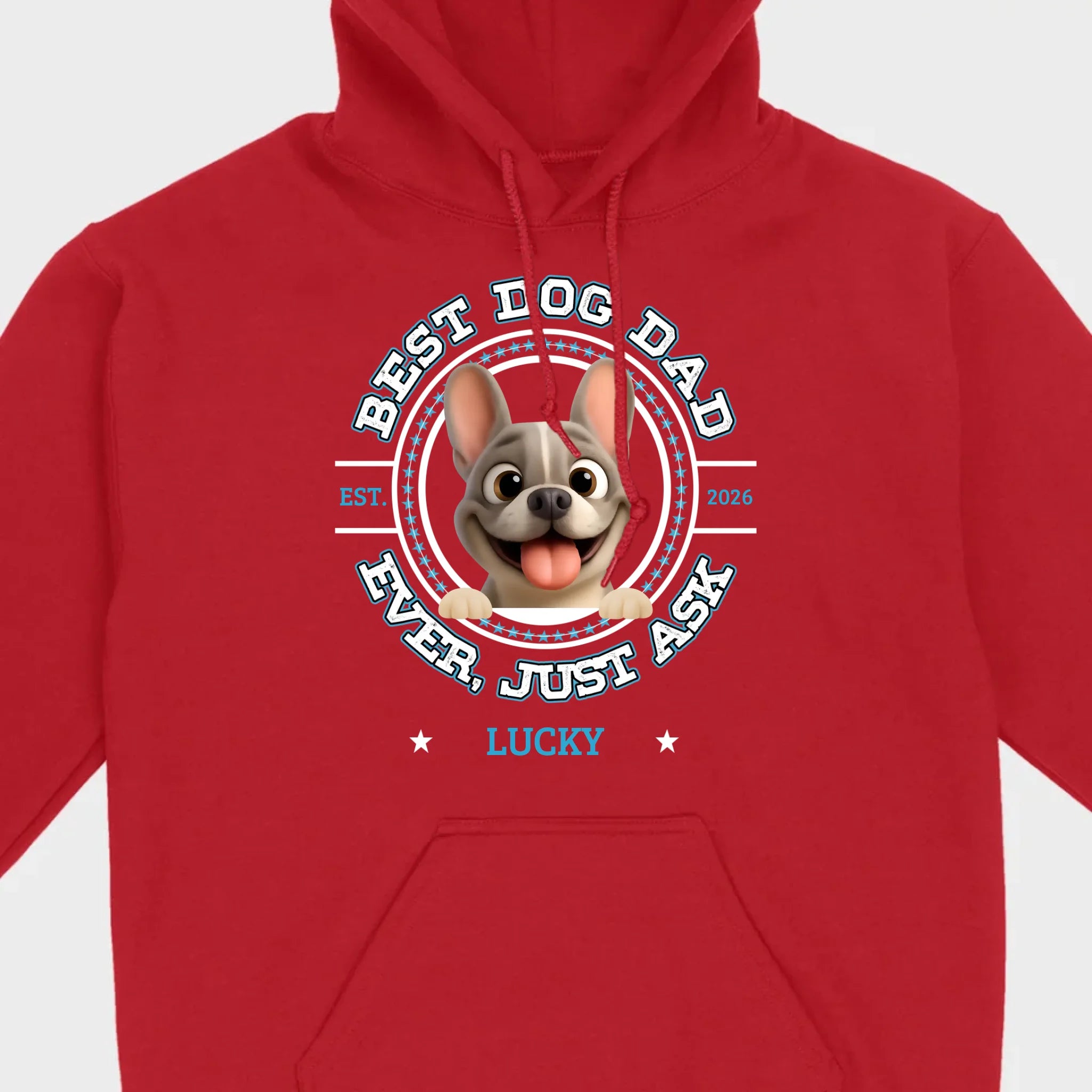 Bespoke French Bulldog Basic Tee – Custom Name Best Dog Dad Ever