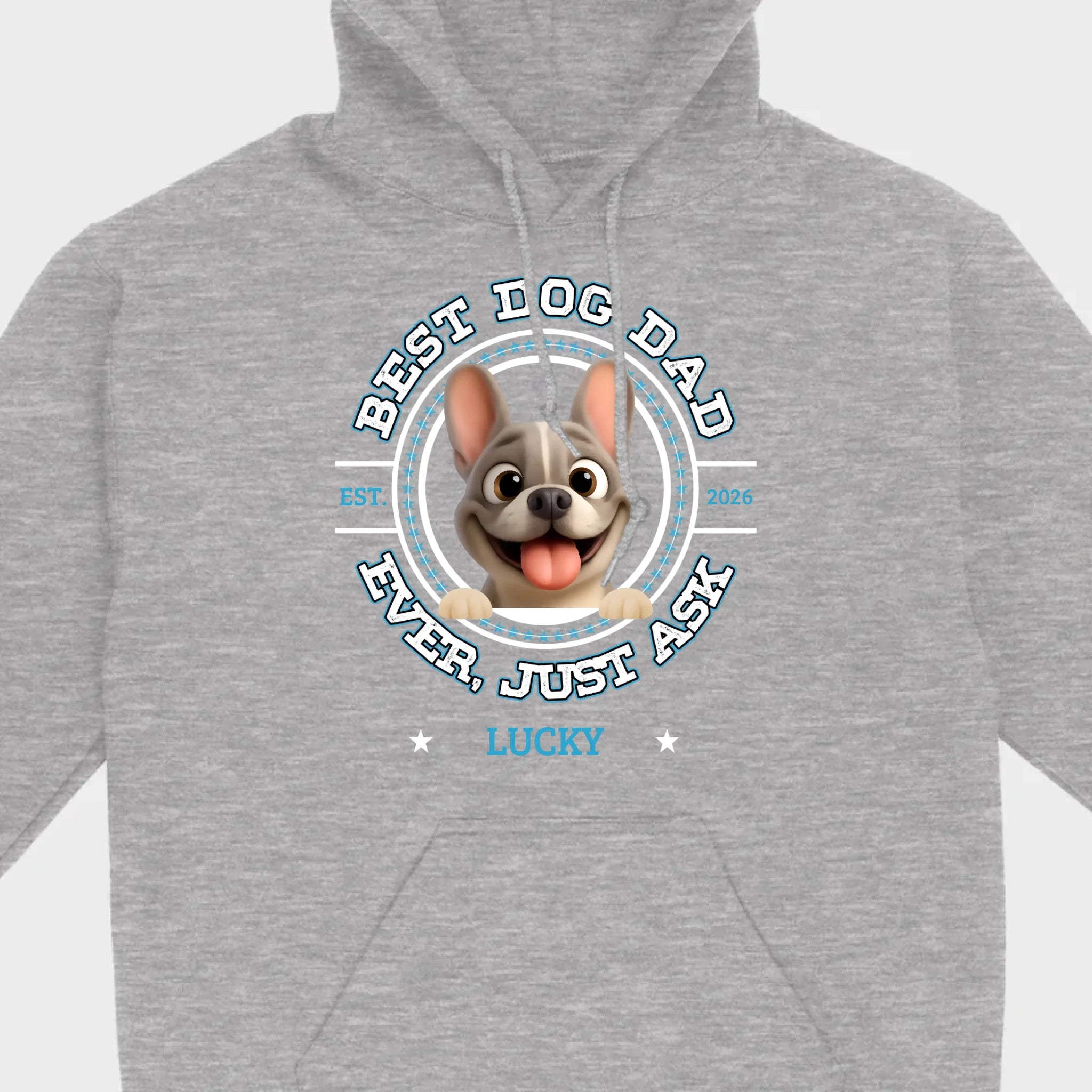 Bespoke French Bulldog Basic Tee – Custom Name Best Dog Dad Ever