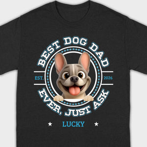 Bespoke French Bulldog Basic Tee – Custom Name Best Dog Dad Ever