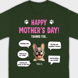 Custom Frenchie Happy Mother's Day Sweatshirt – Thanks For Speech Bubble Gift