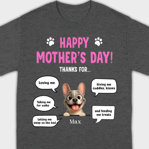 Custom Frenchie Happy Mother's Day Sweatshirt – Thanks For Speech Bubble Gift