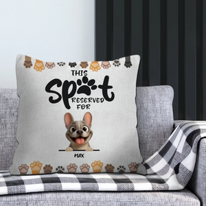 Custom French Bulldog Pillow – Funny This Spot Reserved For