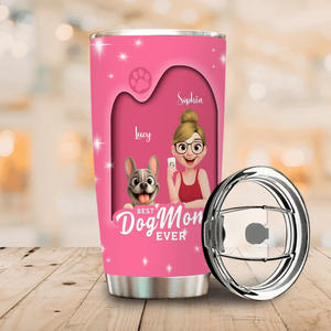 Custom Frenchie Tumbler – Best Dog Mom Ever Gift For Dog Lovers
