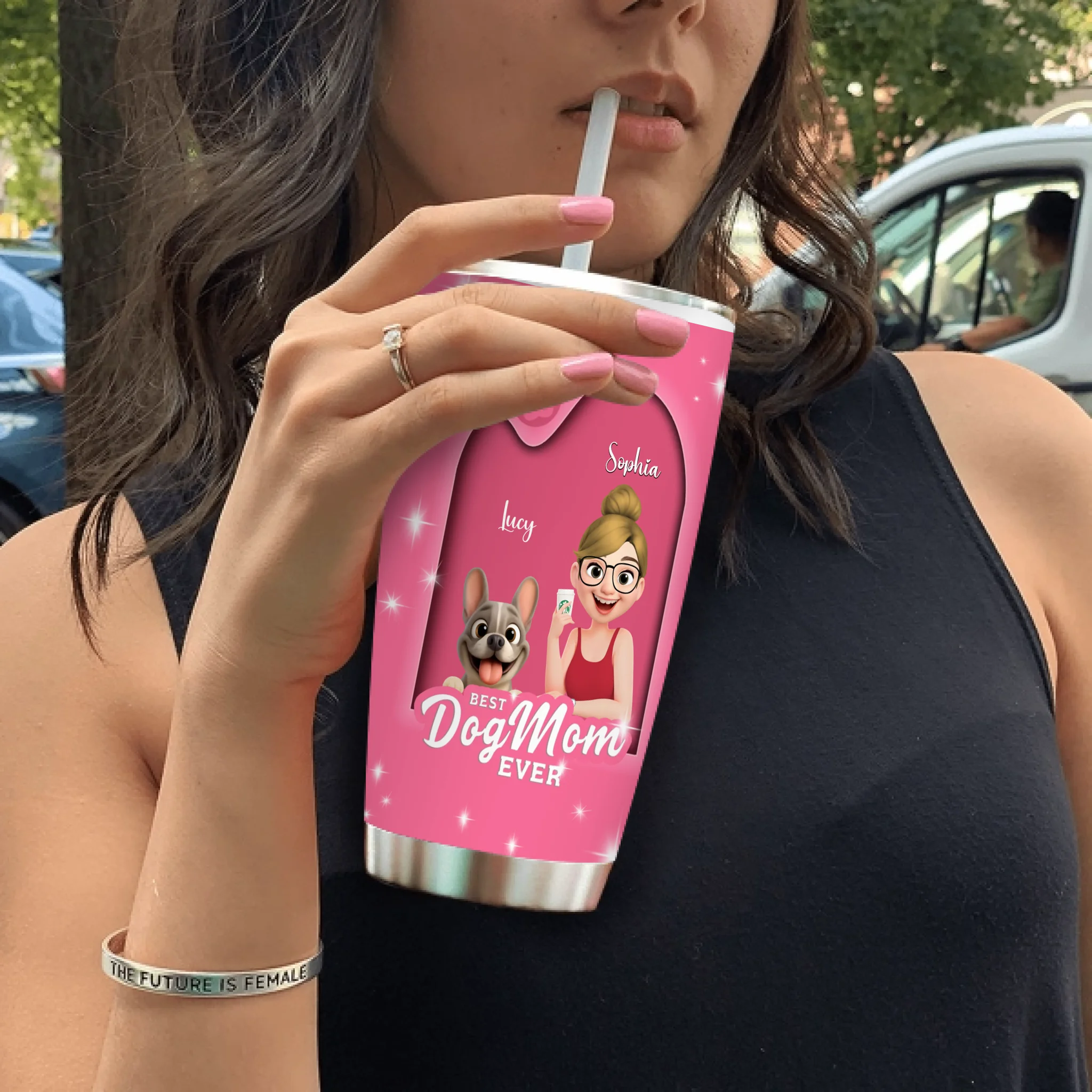 Custom Frenchie Tumbler – Best Dog Mom Ever Gift For Dog Lovers