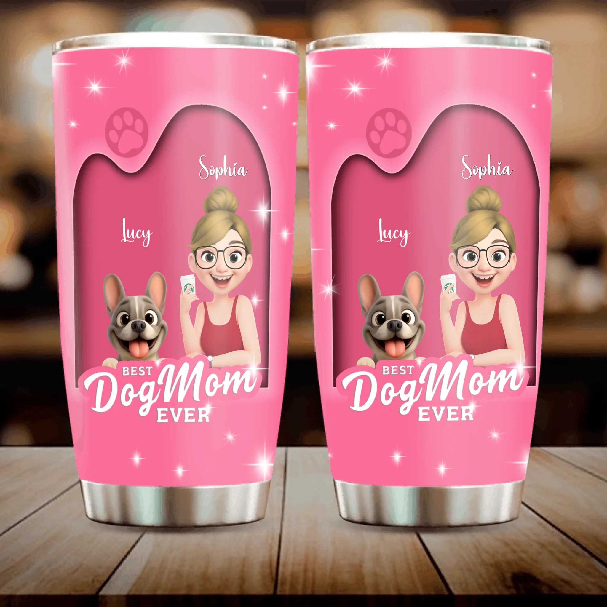 Custom Frenchie Tumbler – Best Dog Mom Ever Gift For Dog Lovers