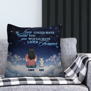 Custom Angel Frenchie Pillow –  If Love Could Have Saved You Dog Memorial Gift
