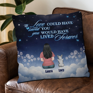 Custom Angel Frenchie Pillow –  If Love Could Have Saved You Dog Memorial Gift