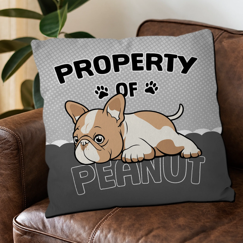 Customized French Bulldog Throw Pillow – Funny Lazy Puppy