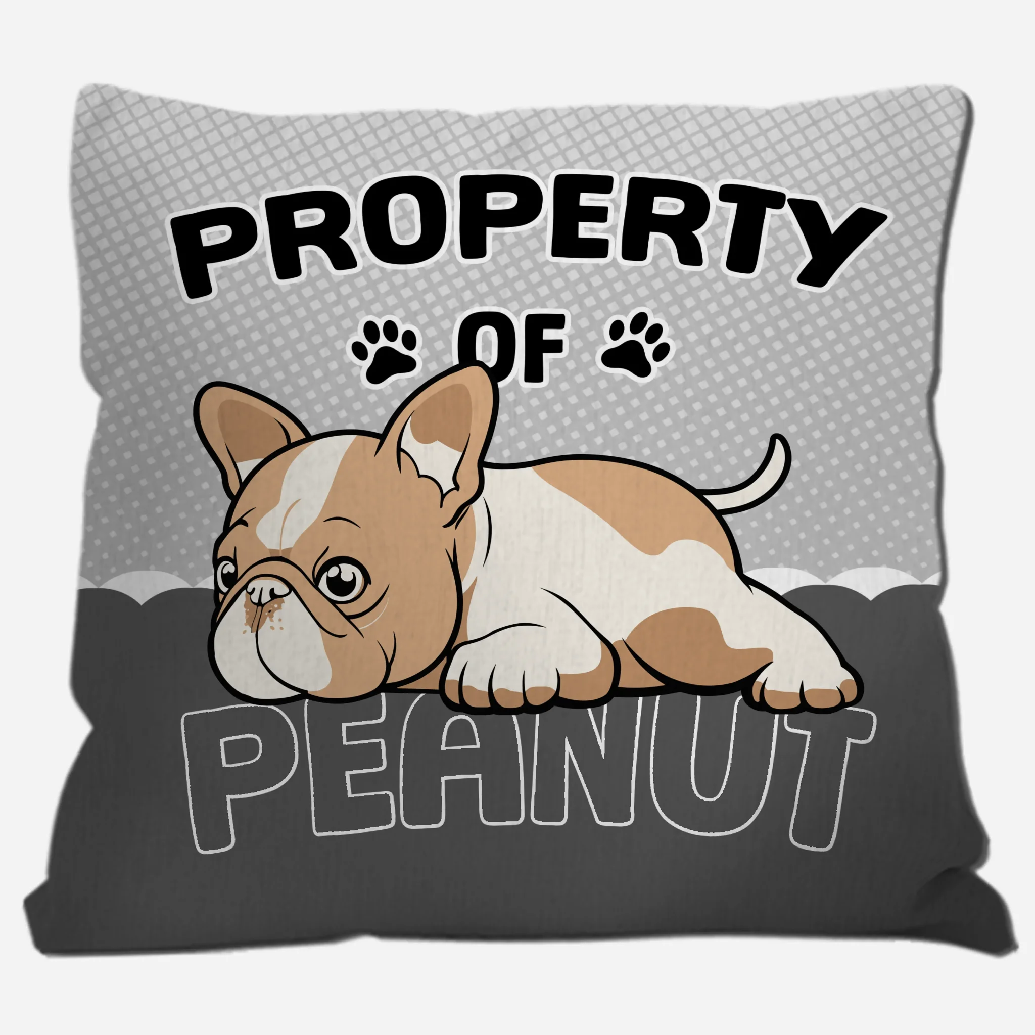 Customized French Bulldog Throw Pillow – Funny Lazy Puppy