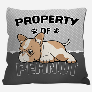 Customized French Bulldog Throw Pillow – Funny Lazy Puppy