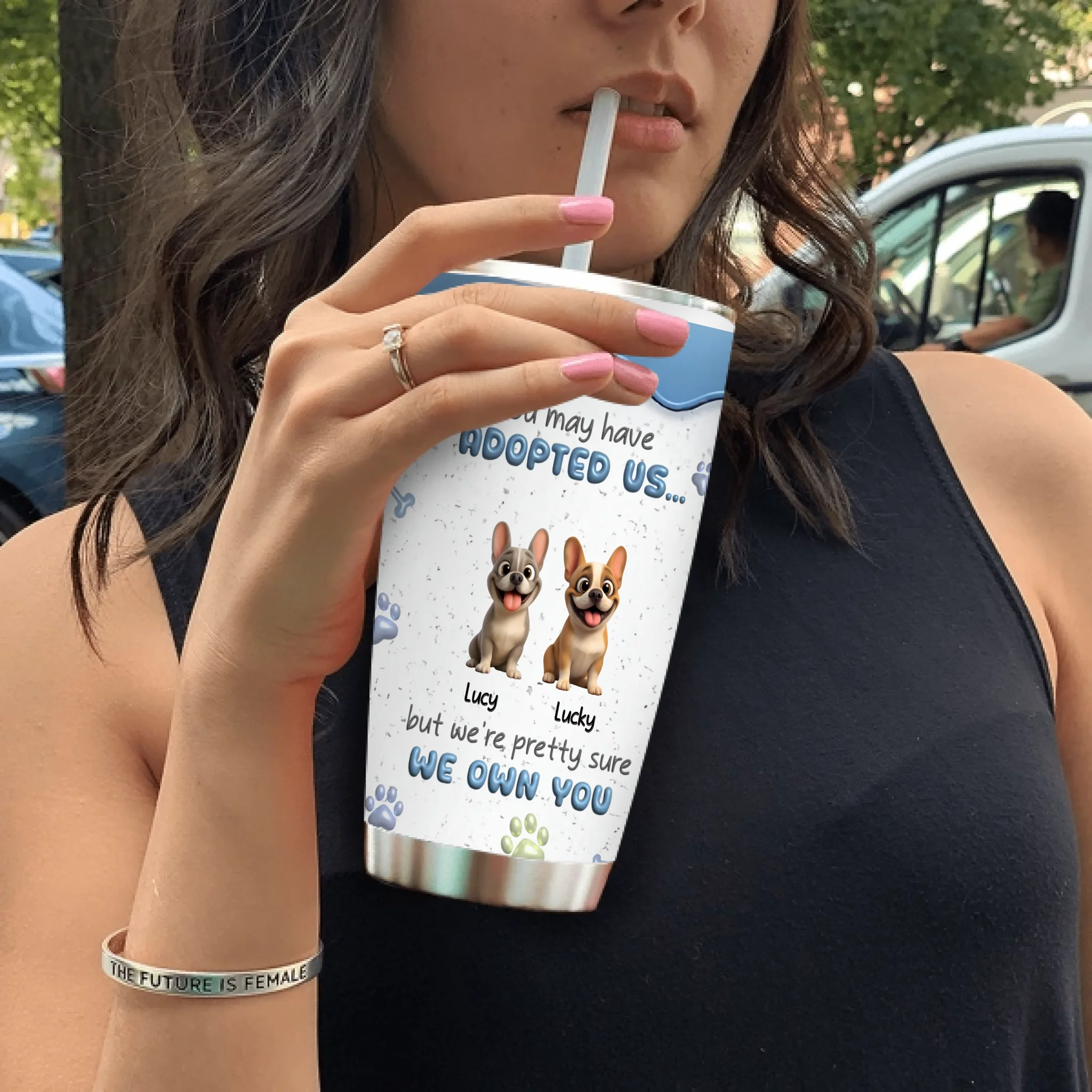 Custom Frenchie Tumbler – 