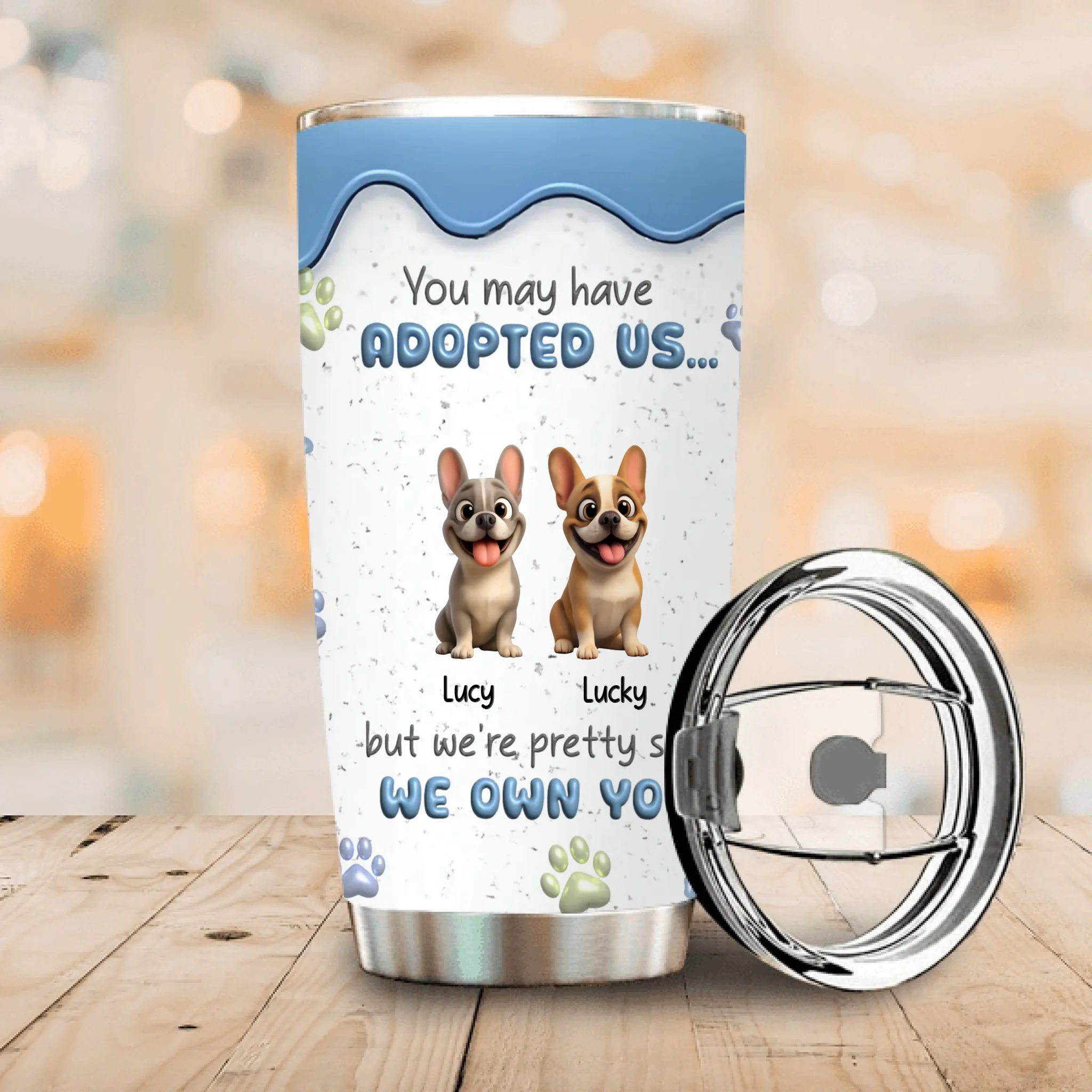 Custom Frenchie Tumbler – 