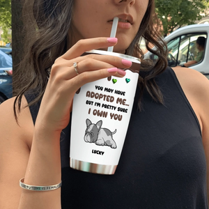 Customized French Bulldog Funny Tumbler – Lazy Splooting Puppy Insulated Cup