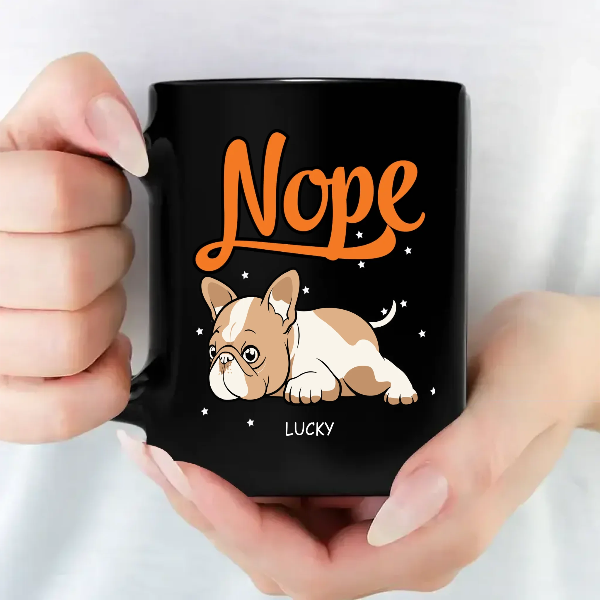Personalized French Bulldog Mug – Funny Lazy Lying Dog Gift