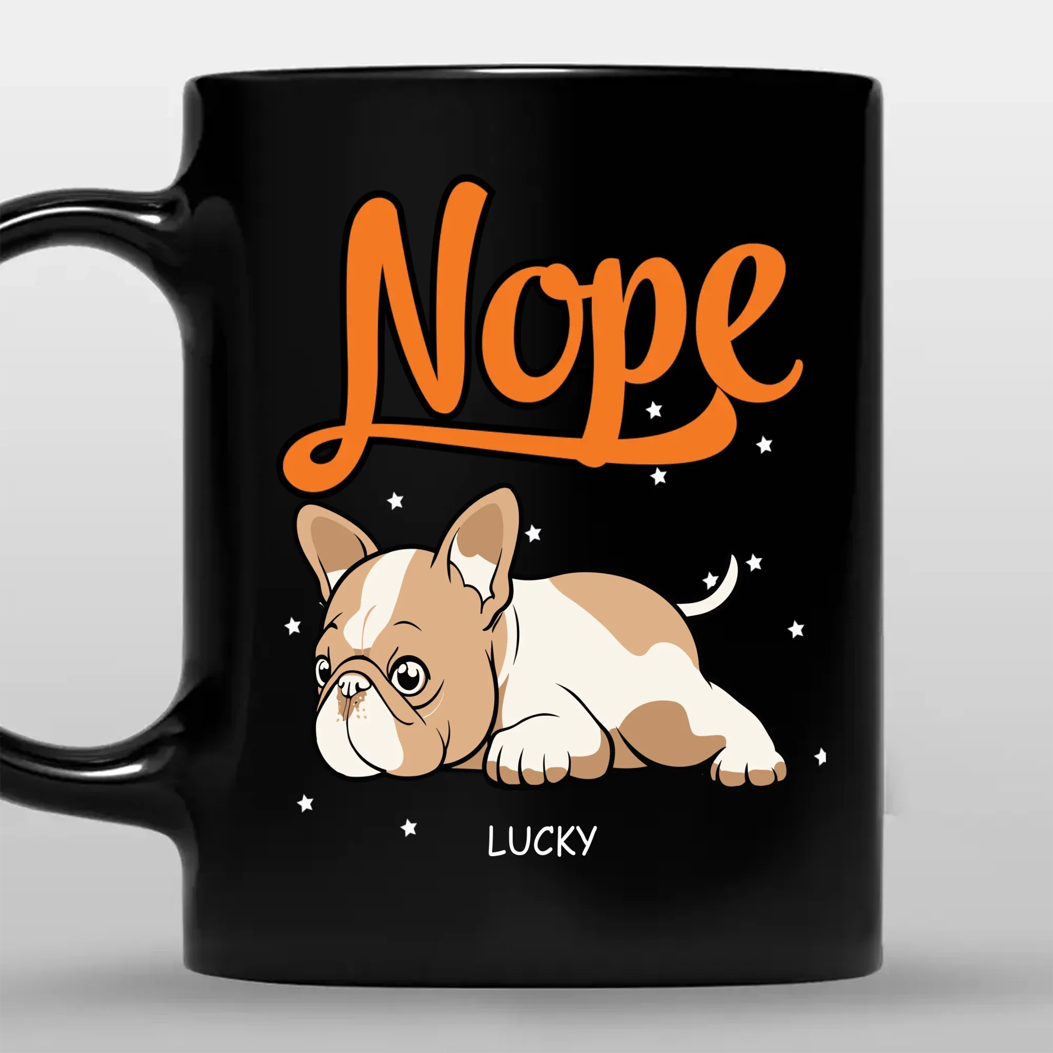 Personalized French Bulldog Mug – Funny Lazy Lying Dog Gift