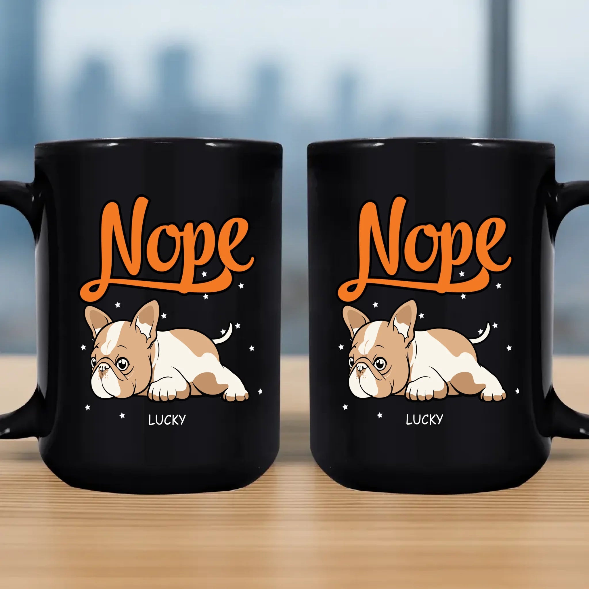 Personalized French Bulldog Mug – Funny Lazy Lying Dog Gift