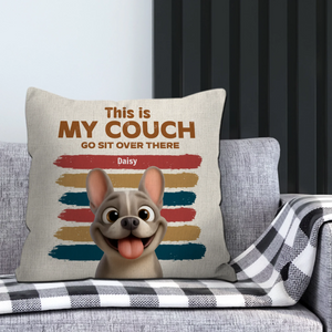 Bespoke French Bulldog Pillow – This Is My Couch, Go Sit Over There