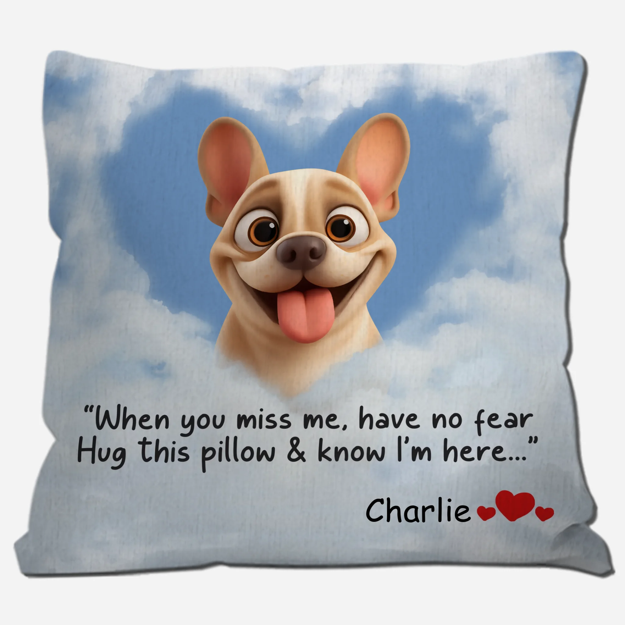 Customized French Bulldog Pillow - Hug This Pillow & Know I'm Here Present
