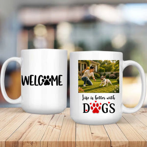Custom Frenchie Photo Mug – Life Is Better With Dogs Cup