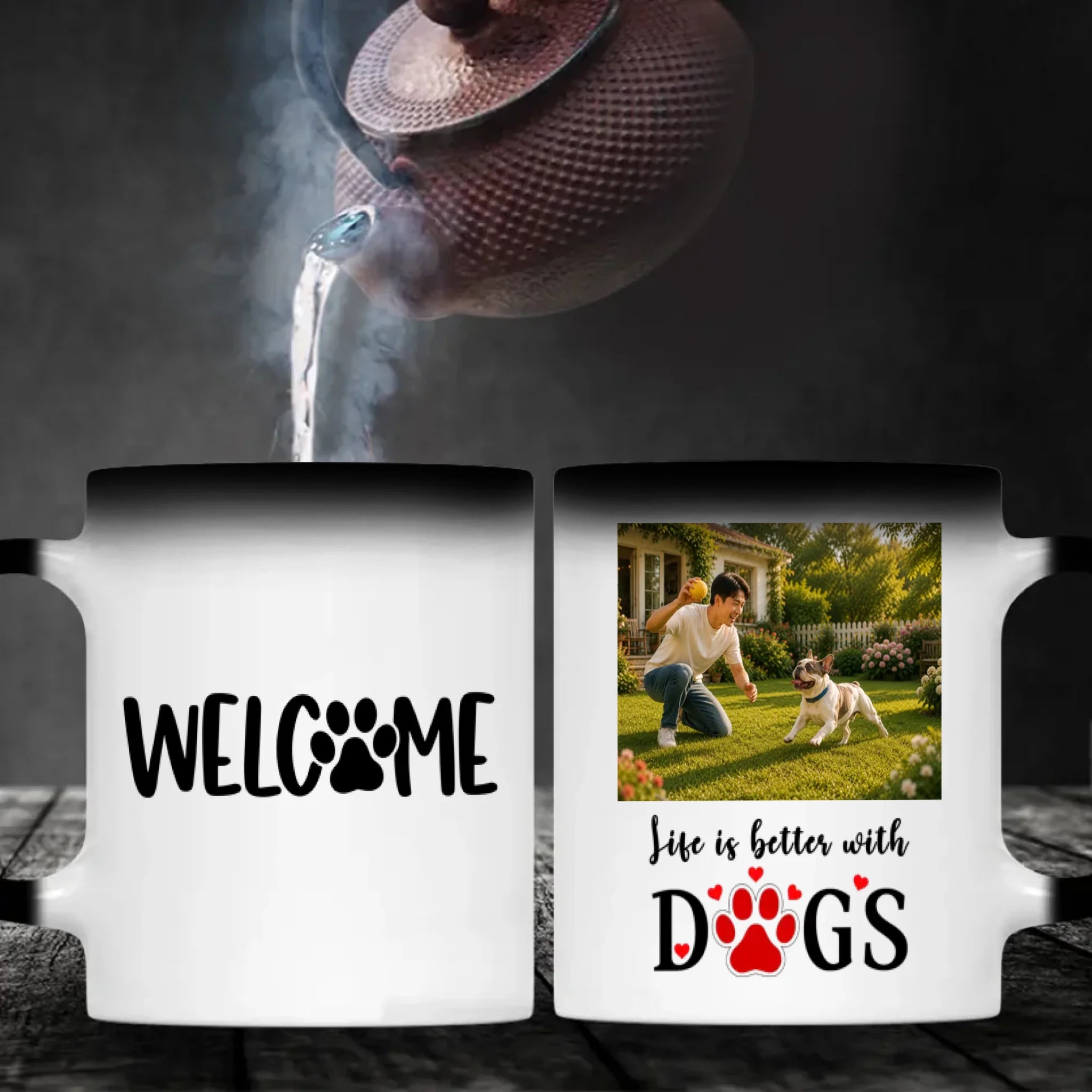 Custom Frenchie Photo Mug – Life Is Better With Dogs Cup