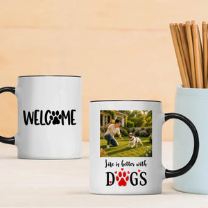Custom Frenchie Photo Mug – Life Is Better With Dogs Cup