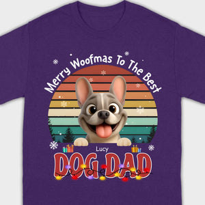 Custom Frenchie Basic Tee – Merry Woofmas To The Best Dog Dad Present