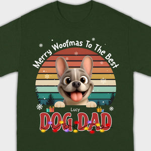 Custom Frenchie Basic Tee – Merry Woofmas To The Best Dog Dad Present