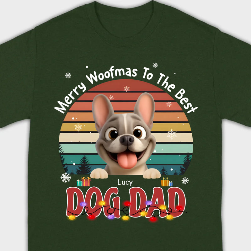 Custom Frenchie Basic Tee – Merry Woofmas To The Best Dog Dad Present