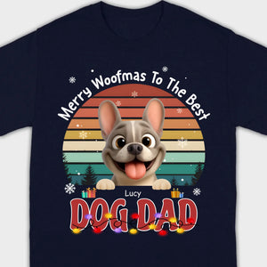 Custom Frenchie Basic Tee – Merry Woofmas To The Best Dog Dad Present