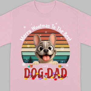 Custom Frenchie Basic Tee – Merry Woofmas To The Best Dog Dad Present