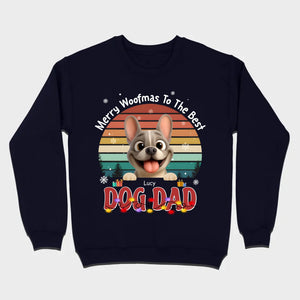 Custom Frenchie Basic Tee – Merry Woofmas To The Best Dog Dad Present