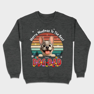 Custom Frenchie Basic Tee – Merry Woofmas To The Best Dog Dad Present