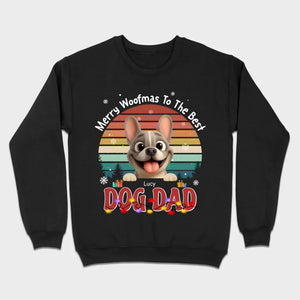 Custom Frenchie Basic Tee – Merry Woofmas To The Best Dog Dad Present