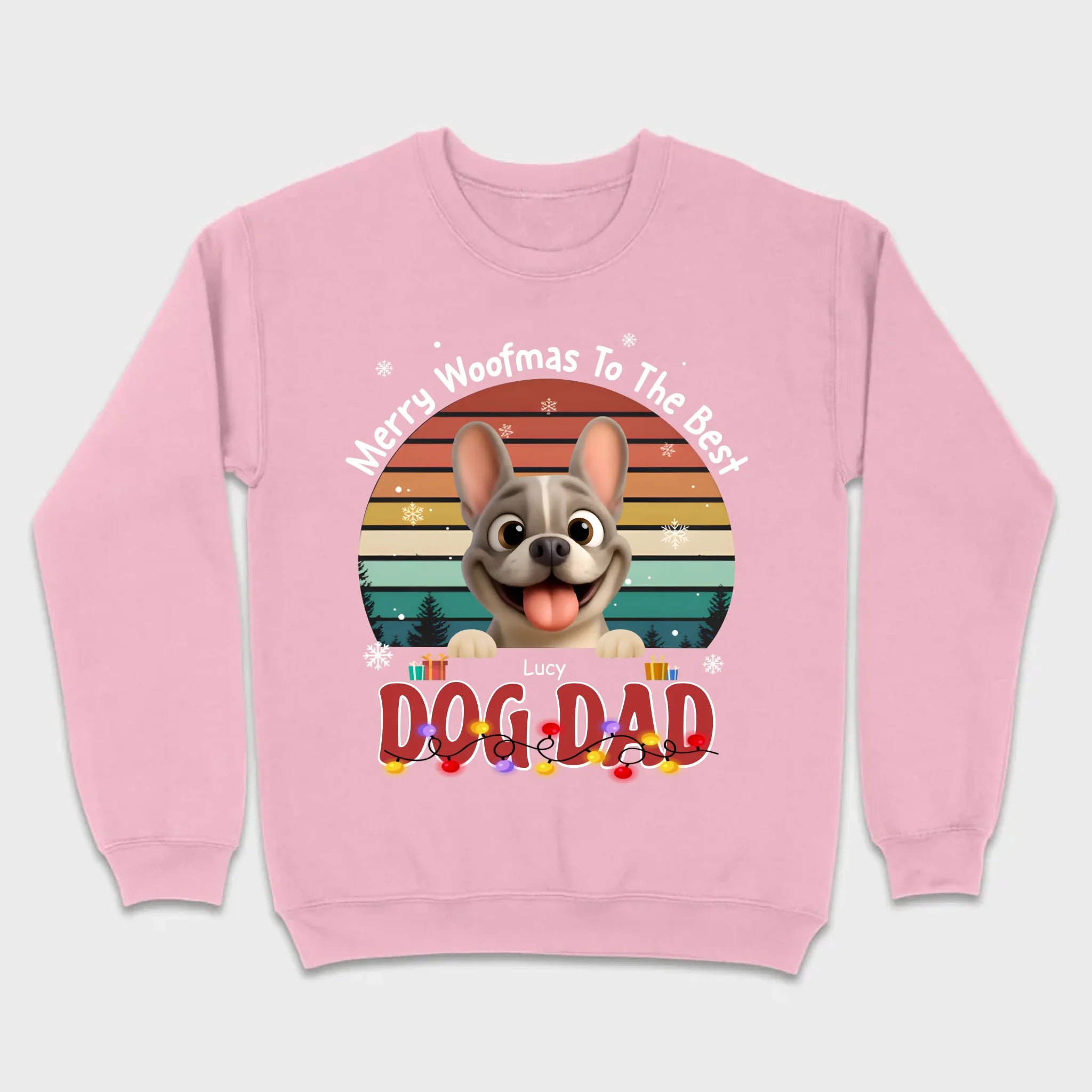 Custom Frenchie Basic Tee – Merry Woofmas To The Best Dog Dad Present